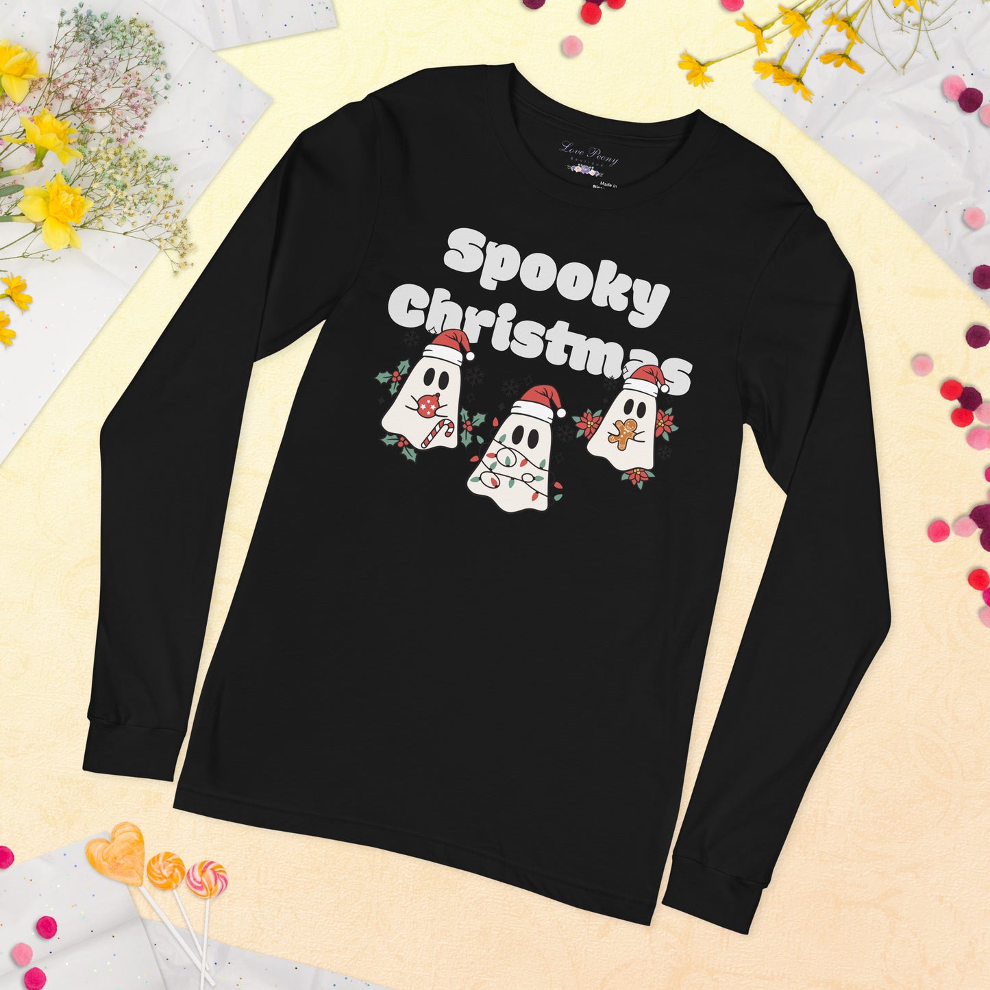 Spooky Christmas Long Sleeve Tee - Unisex